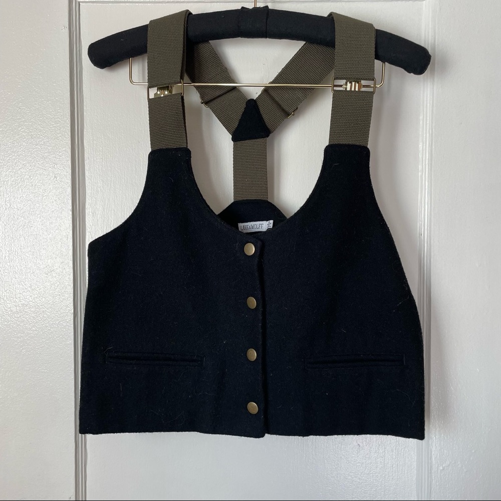 Black Wool Vest